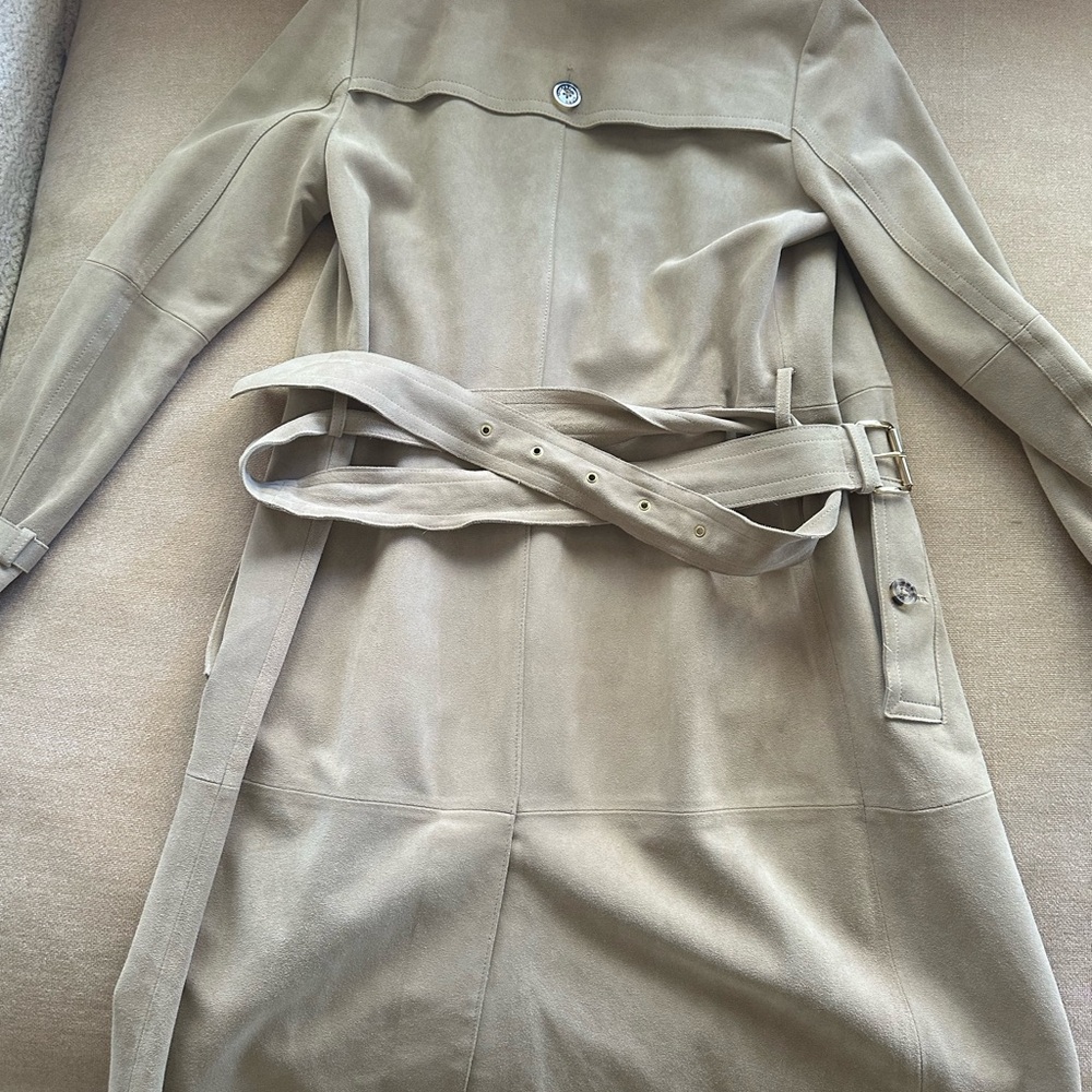 MICHAEL Michael Kors Tan Trench Coat with Belt